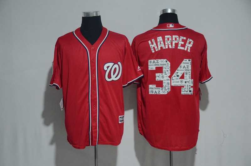Washington Nationals #34 Bryce Harper Red 2017 Spring Training New Cool Base Stitched Jersey,We sell and wholesale Washington Nationals #34 Bryce Harper Red 2017 Spring Training New Cool Base Stitched Jersey on line form chian!